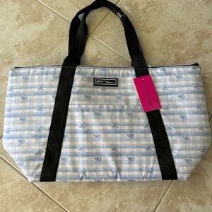 Betsey Johnson Blue Bow Cooler Tote Bag